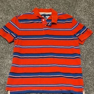 Ralph Lauren Men's Polo Shirt in Red and Blue Stripes